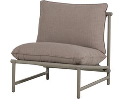 WOOOD Elvo Loungestoel Tuin - Aluminium - Zand - 75x82x75