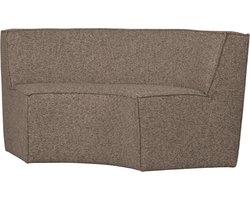 WOOOD Europa 2-Zits Eetbank - Polyester - Bruin - 133x133x87