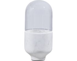 WOOOD Exclusive Asel Tafellamp - Marmer/Glas - Off White - 26x11x11
