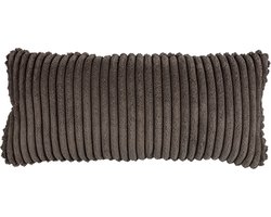 WOOOD Exclusive Bean Kussen - Grove Ribstof - Mud - 30x70x20