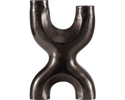 WOOOD Exclusive Don Kaarsenstandaard X-Vorm - Metaal - Zwart - 30x20x8