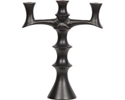 WOOOD Exclusive Finn Kaarsenstandaard - Metaal - Zwart - 40x34x12