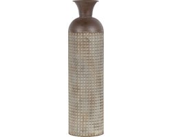 WOOOD Exclusive Kari Vaas XL - Metaal - Bruin - 70x19x19