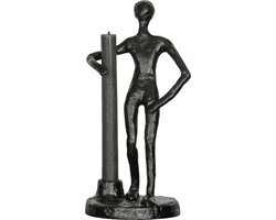 WOOOD Exclusive Mattie Kaarsenhouder - Metaal - Zwart - 26x13x12