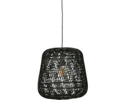WOOOD Exclusive Moza Hanglamp - Bamboe - Zwart - 36x36x36
