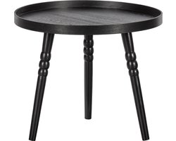 WOOOD Exclusive Ponto Bijzettafel - Hout - Zwart - 45x55x55