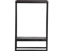 WOOOD Febe Tuin Wandrek Verticaal - Metaal - Zwart - 60x40x20