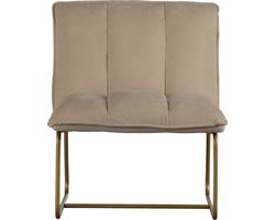 WOOOD Fie Fauteuil - Ribstof - Zand - 77x64x71