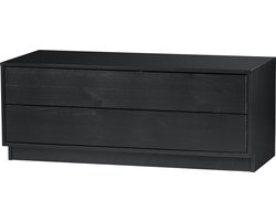 WOOOD Finca Tv Meubel - Grenen - Zwart - 40, 3x100x40