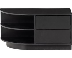WOOOD Finca Tv Meubel Rond Links - Zwart - 40x78x40