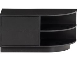 WOOOD Finca Tv Meubel Rond Rechts - Zwart - 40x78x40