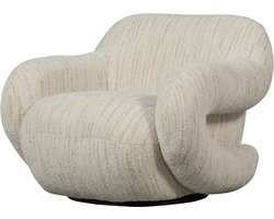 WOOOD Folke Fauteuil - Chenille Stof - Naturel Melange/Beige - 70x88x88 cm