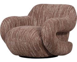 WOOOD Folke Fauteuil - Chenille Stof - Oudroze Melange - 70x88x88 cm