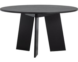WOOOD Fries Eettafel - Eiken - Blacknight - 75x129x129