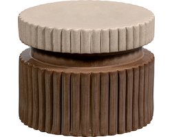WOOOD Geer Bijzettafel - Keramiek - Tan - 38x48x48