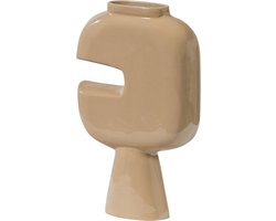 WOOOD Gianna Vaas - Aluminium - Zand - 31x21x7 cm