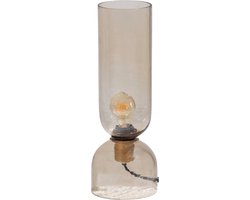 WOOOD Gigi Tafellamp Gehamerd Glas 38xØ15 cm - Naturel