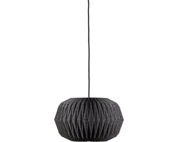 WOOOD Globe Hanglamp - Papier - Naturel/Zwart - 25x44x44 cm