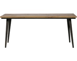 WOOOD Guild Tafel - Hout/Metaal - Naturel/Zwart - 77x180x90