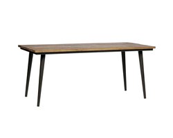 WOOOD Guild Tafel - Hout/Metaal - Naturel/Zwart - 77x220x90