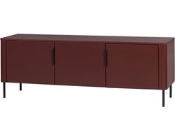 WOOOD Gunnar Tv Meubel 154 cm - Grenen - Bordeauxrood - 56x154x44