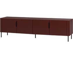 WOOOD Gunnar Tv Meubel 200 cm - Grenen - Bordeauxrood - 56x200x44