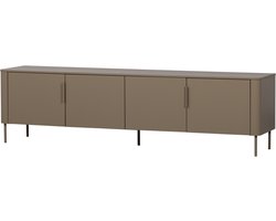 WOOOD Gunnar Tv Meubel - Grenenhout - Mud/Bruin - 56x200x44