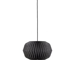 WOOOD Hanglamp Globe - Papier - Naturel/Zwart - 25x44x44