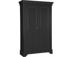 WOOOD Isabel Brocante Kast - Grenen - Zwart - 191x118x47