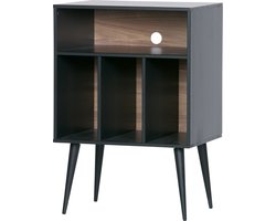 WOOOD James Kastje - Grenenhout - Zwart/Noten - 83x60x44 cm