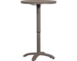 WOOOD Jeppe Hoogte Verstelbare Tuin Bartafel - Aluminium - Bruin/Grijs
