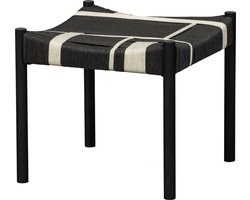 WOOOD Jessy Kruk - Mangohout/Koord - Zwart/Wit - 44x47x40
