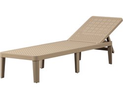 WOOOD Jinte Ligbed Tuin Verstelbaar - Kunststof - Zand/Beige - 29x55x191