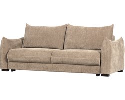 WOOOD Jonne 3-Zits Slaapbank - Chennile - Naturel - 92x233x105