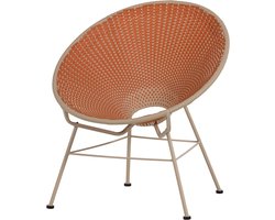 WOOOD Kazoun Loungestoel - Kunststof - Oranje - 81x73x71