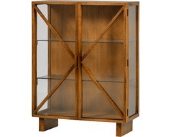 WOOOD Kella Kast 2-Deurs - Mango Hout - Naturel - 132x100x44