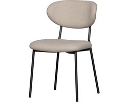 WOOOD Kjeld Eetkamerstoel - Geweven stof - Naturel - 93x46x52