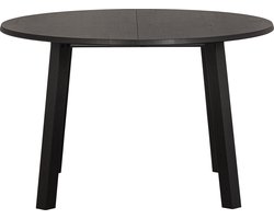 WOOOD Lange Jan Uitschuifbare Eettafel - Eiken - Zwart - 75x120x120