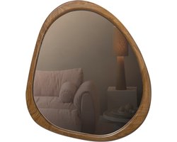 WOOOD Leif Spiegel - Hout - Naturel - 48x44x2 cm