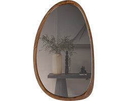 WOOOD Leif Spiegel - Hout - Naturel - 64x38x2 cm