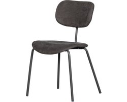 WOOOD Link Eetkamerstoel - Ribstof - Bruin/Grijs - 78x54x45