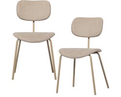 WOOOD Link Eetkamerstoelen - Polypropyleen - Zand - Set van 2