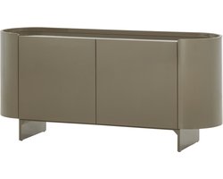 WOOOD Liora Tv Meubel 160 cm - Hout - Hoogglans Groen - 75x160x45