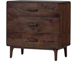 WOOOD Liya Ladekast - Mango Hout - Donkerbruin - 90x90x50