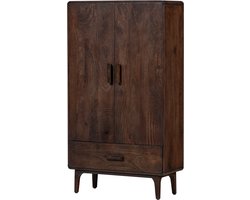 WOOOD Liya Opbergkast - Mangohout - Donkerbruin - 150x85x35