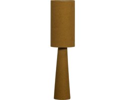 WOOOD Loft Tafellamp - E27 Lichtbron - Metaal/Bouclé Stof - Tapenade - 90xØ22 cm