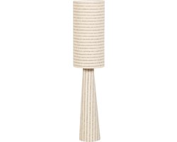 WOOOD Loft Vloerlamp - Metaal/Bouclé - Naturel Met Strepen 130xØ30 cm