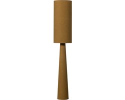 WOOOD Loft Vloerlamp XL - Metaal/Bouclé Stof - Tapenade/Bruin - E27 Lichtbron - 187xØ35 cm