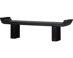 WOOOD Lox Bankje - Hout - Zwart - 35x183x53