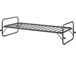 WOOOD Lucy Eenpersoonsbed - Metaal - Zwart - 57x95x206